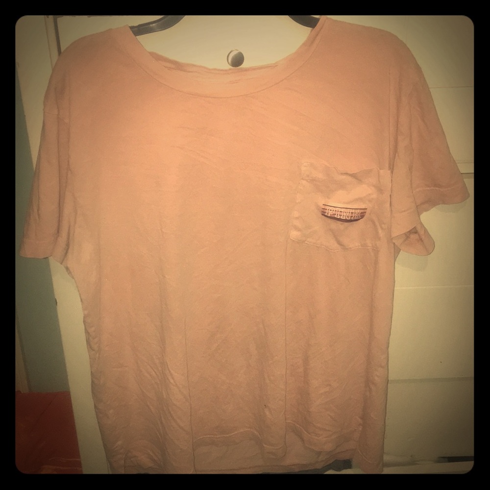 Pink shirt with pocket! Large! Worn some!